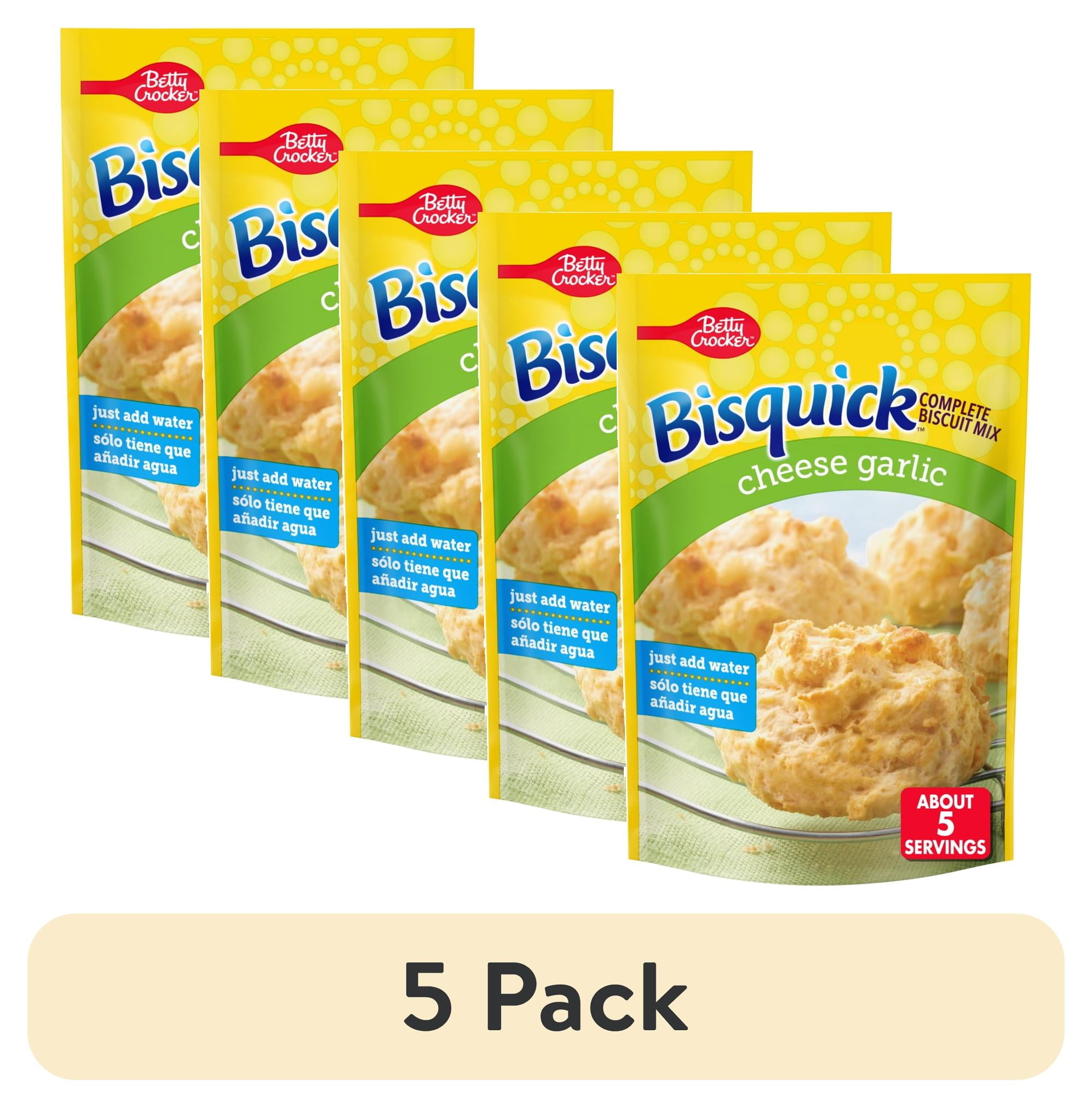 (5 pack) Betty Crocker Bisquick Complete Cheese Garlic Biscuit Mix, 7.75 oz