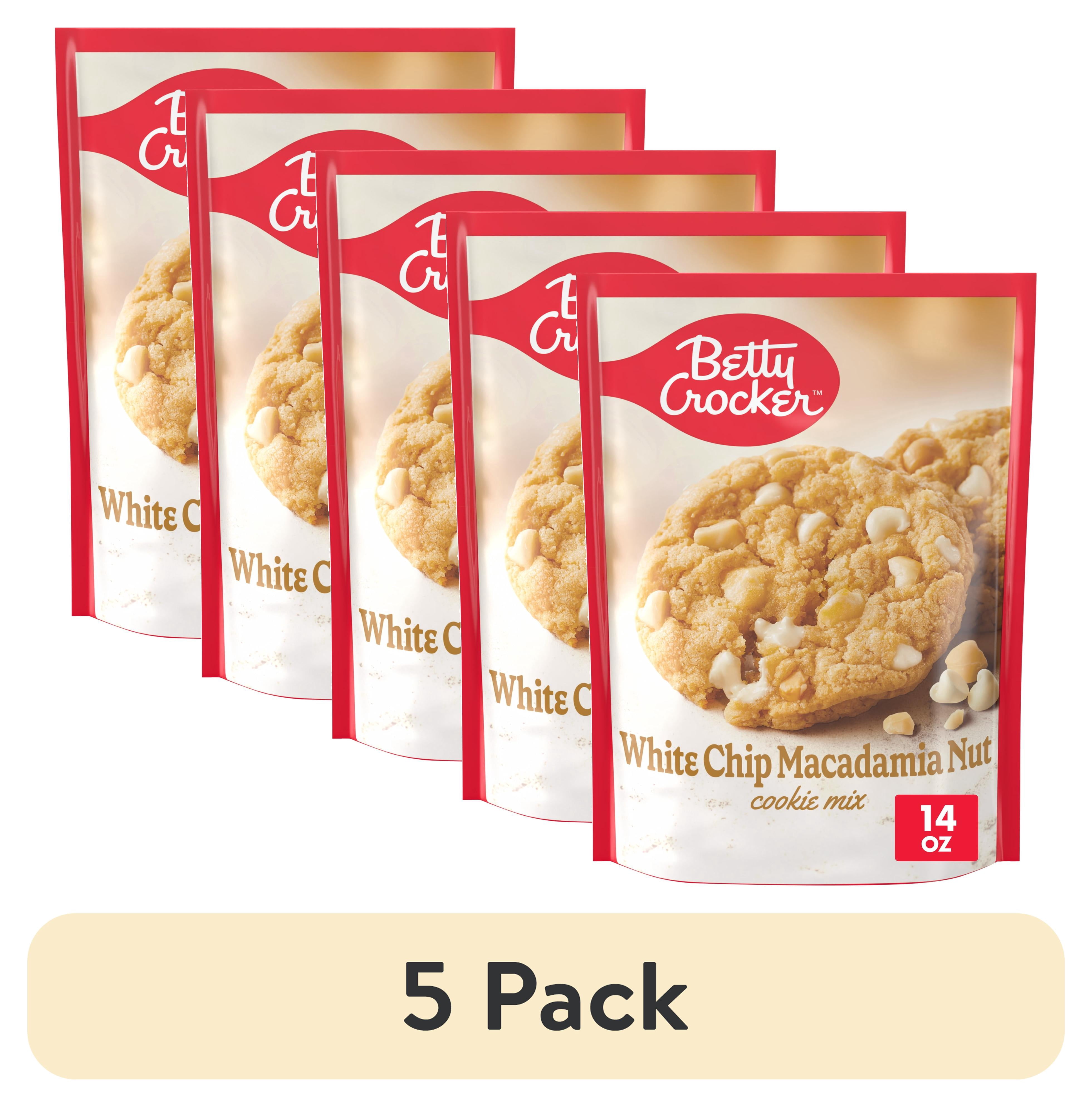 5 pack) Betty Crocker White Chip Macadamia Nut Cookies, Cookie