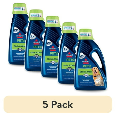 (5 pack) Bissell Pet Stain & Odor Detergent, 60 fl oz