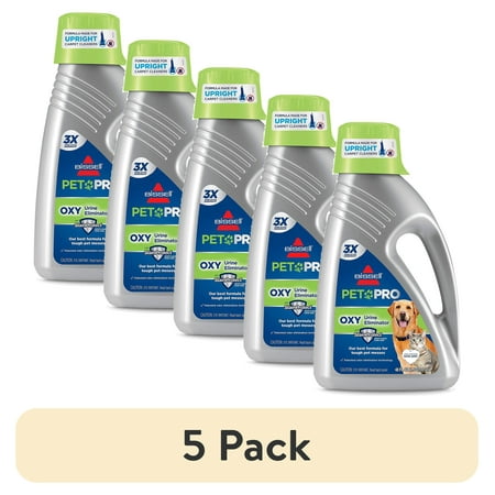 (5 pack) Bissell Professional Pet Urine Eliminator + Oxy Carpet Cleaning Formula, 48 oz, 1990