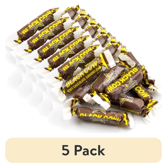 (5 pack) Black Cow Chocolate Caramel Candy, 2 Lbs. (Bite Size)