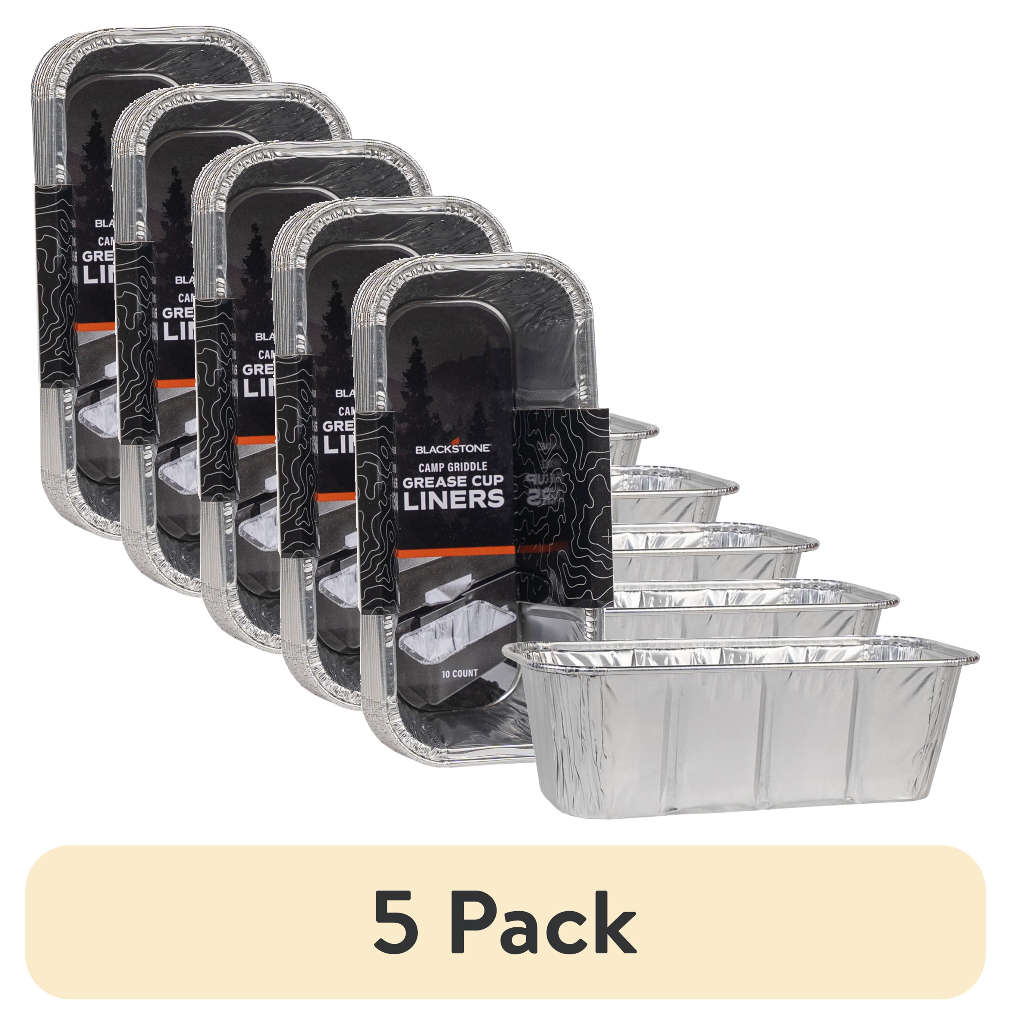(5 pack) Blackstone Adventure Ready Camping Griddle Grease Cup Liners, Pack of 10