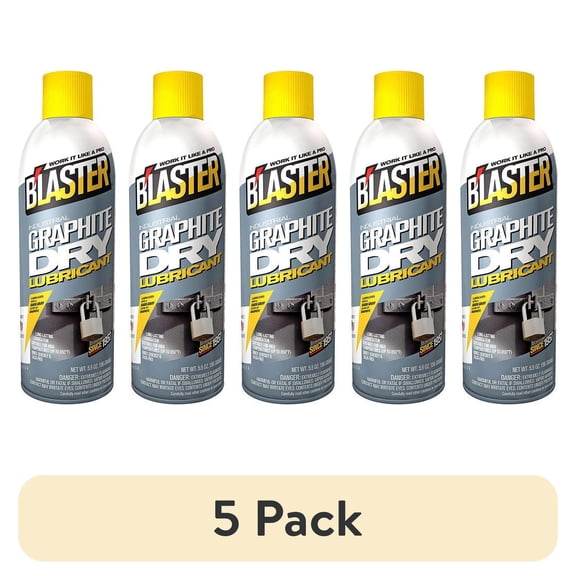 (5 pack) Blaster 8-GS Industrial Graphite Dry Lubricant Spray 5.5 oz
