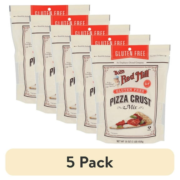 (5 pack) Bob's Red Mill Gluten Free Pizza Crust Mix, 16 oz