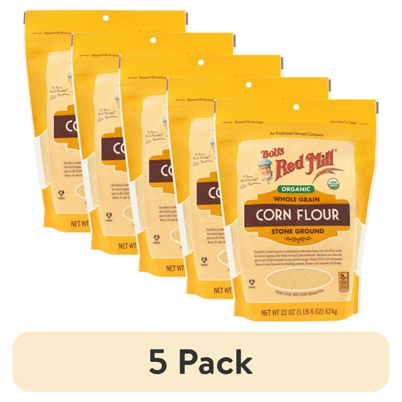 (5 pack) Bob's Red Mill, Organic Corn Flour, 22 oz