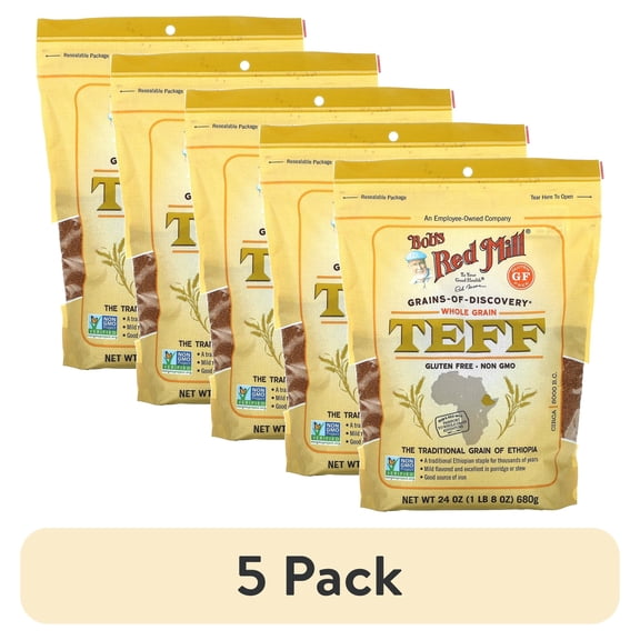 (5 pack) Bob's Red Mill Whole Grain Teff 24 oz