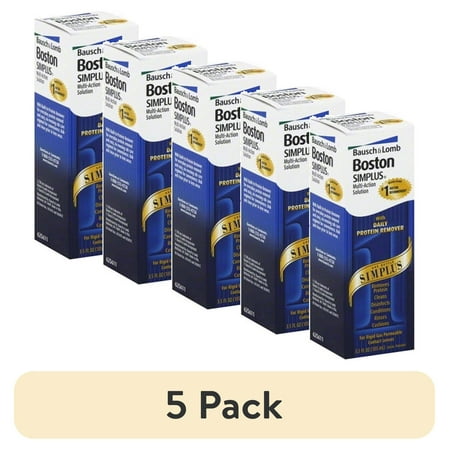 (5 pack) Boston Simplus Multi-Action Solution With Daily Protein Remover # 424 - 3.5 Oz
