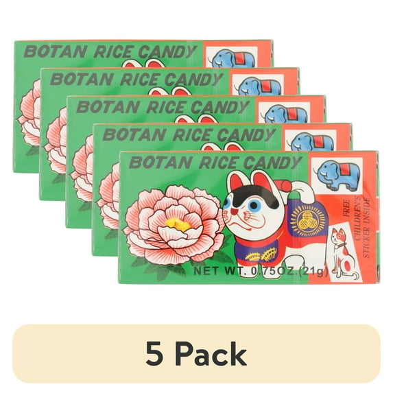 (5 pack) Botan Ame Rice Candy, 0.75 oz