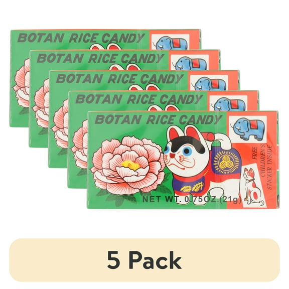 (5 pack) Botan Ame Rice Candy, 0.75 oz