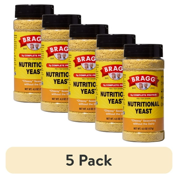 (5 pack) Bragg Nutritional Yeast 4.5 oz