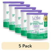 5 pack Bubs 365 Day Grass Fed Whole Milk Toddler Nutritional Drink Powder, Non-GMO, Prebiotics & Probiotics, 20 oz