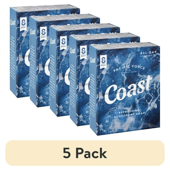 (5 pack) COAST® Classic Scent Refreshing Deodorant Soap 8-4 oz Bars