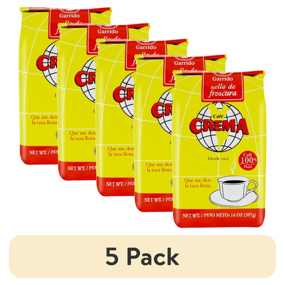 (5 pack) Cafe Crema Ground Coffee , 14 Ounces