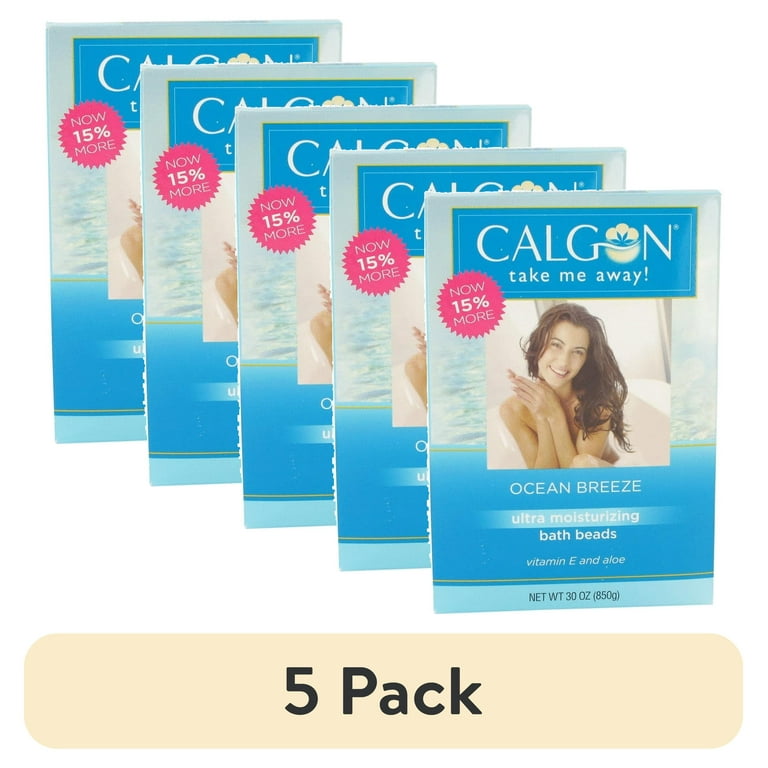 pack) Calgon Ocean Breeze Bath Beads, 30 oz
