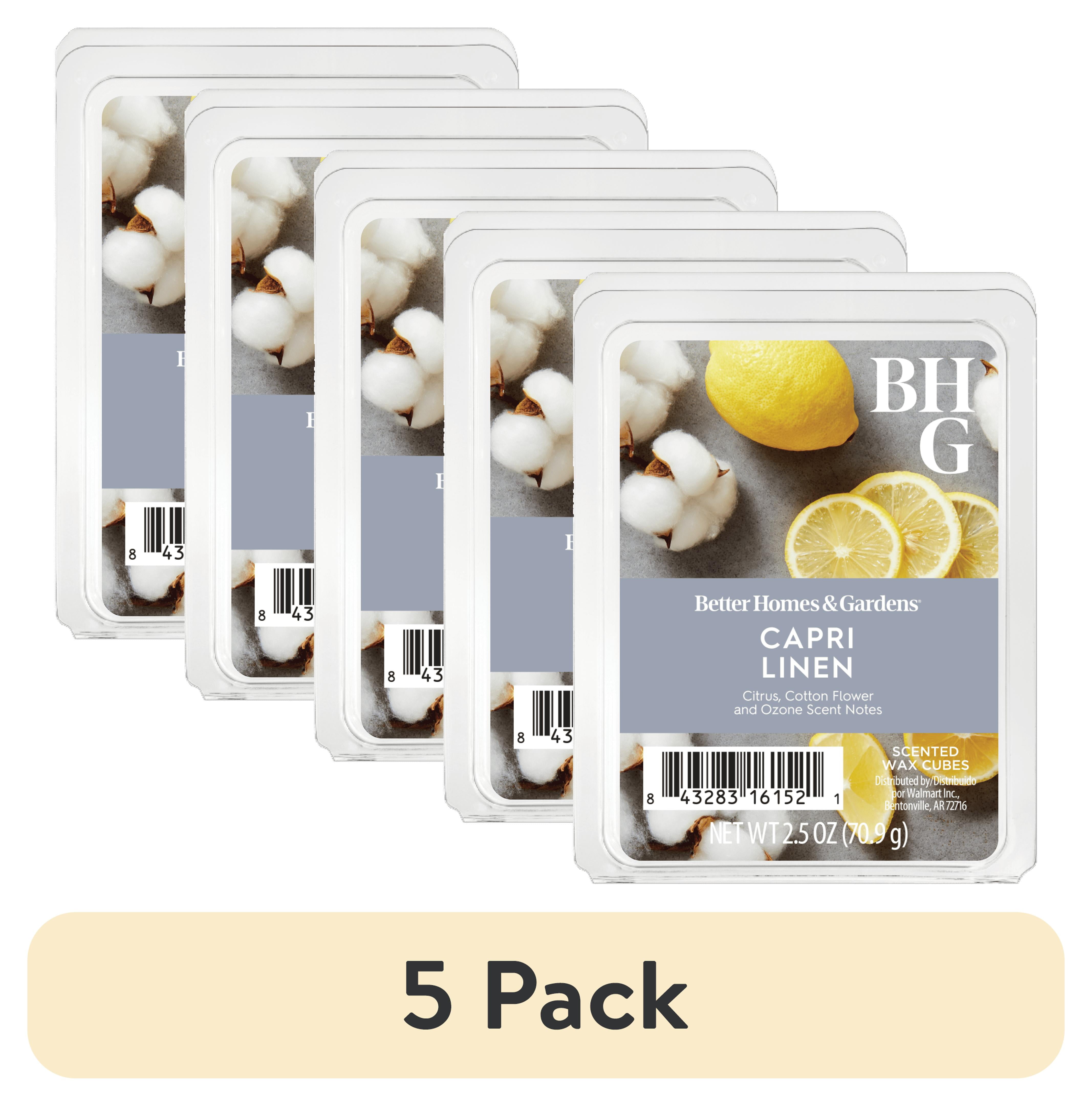 (5 pack) Capri Linen Scented Wax Melts, Better Homes & Gardens, 2.5 oz