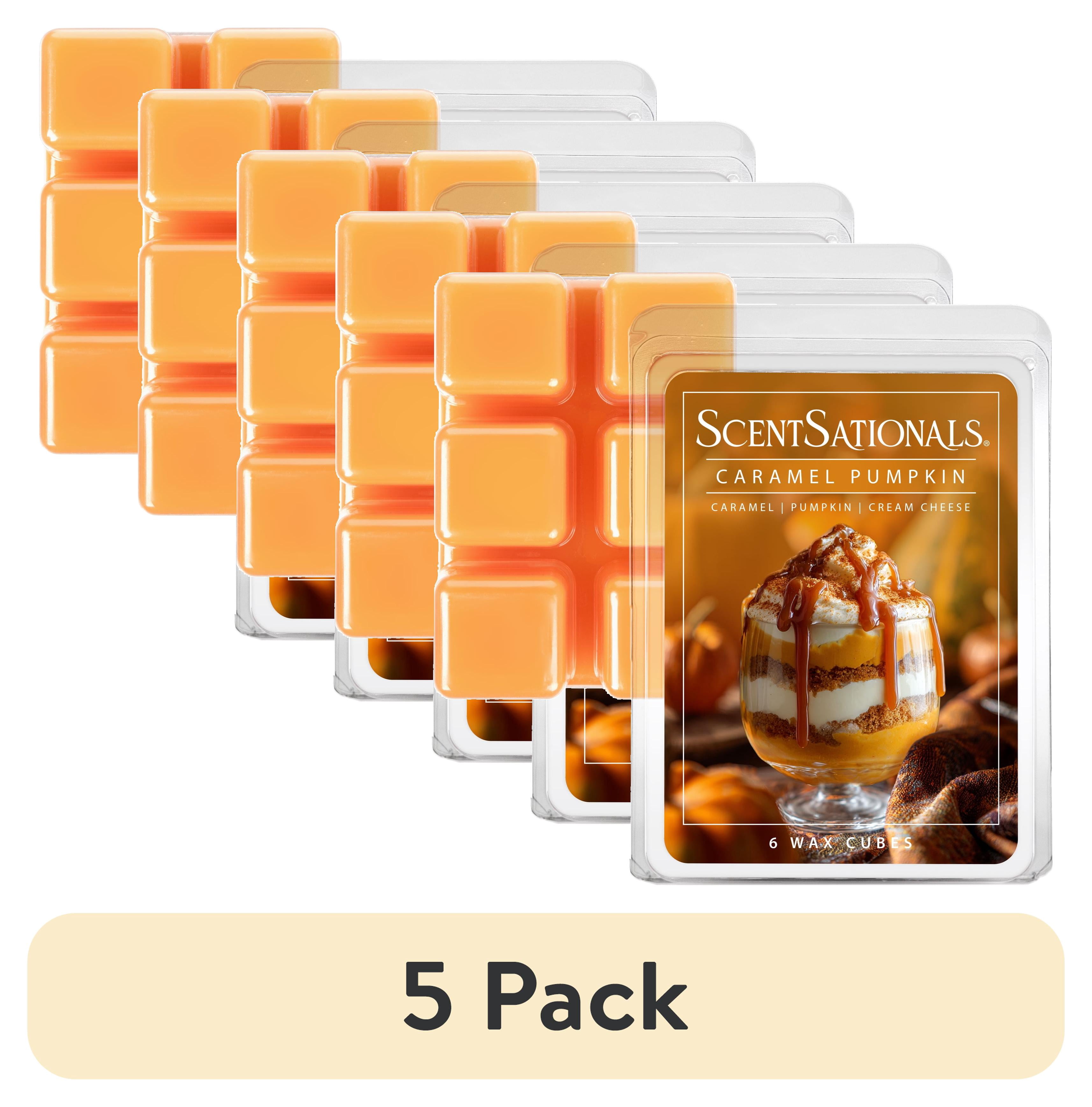 (5 pack) Caramel Pumpkin Scented Wax Melts, ScentSationals, 2.5 oz (1-Pack)