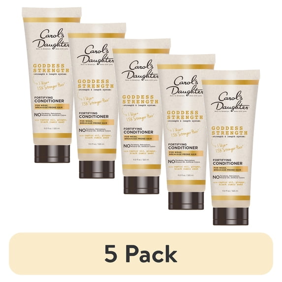 (5 pack) Carol's Daughter Goddess Strength, Repairing Split Ends Squeeze Conditioner, Castor Oil, 11 fl oz