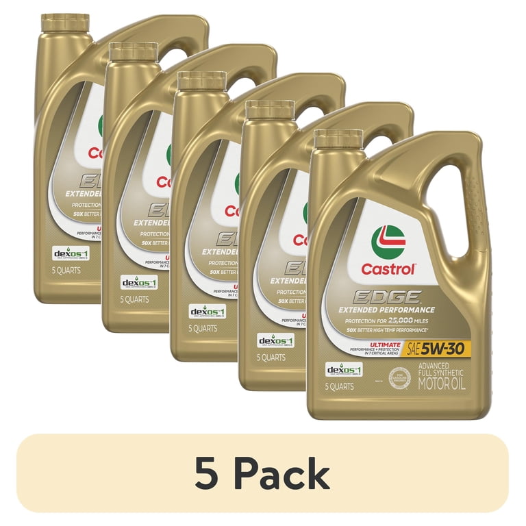 5 pack) Castrol EDGE Extended Performance 5W-30 Advanced Full