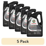 5 pack Castrol EDGE High Mileage 0W-20 Advanced Full Synthetic Motor Oil, 5 Quarts