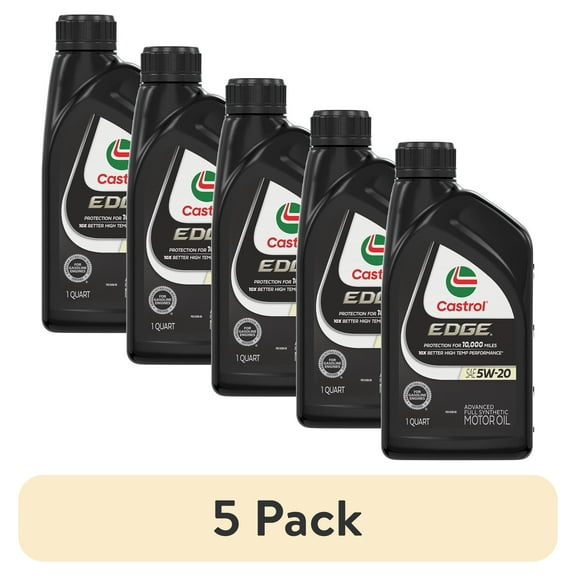 (5 pack) Castrol Edge 5W-20 Advanced Full Synthetic Motor Oil, 1 Quart