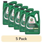 5 pack Castrol GTX High Mileage 10W-40 Synthetic Blend Motor Oil, 5 Quarts