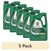 5 pack Castrol GTX High Mileage 10W-40 Synthetic Blend Motor Oil, 5 Quarts
