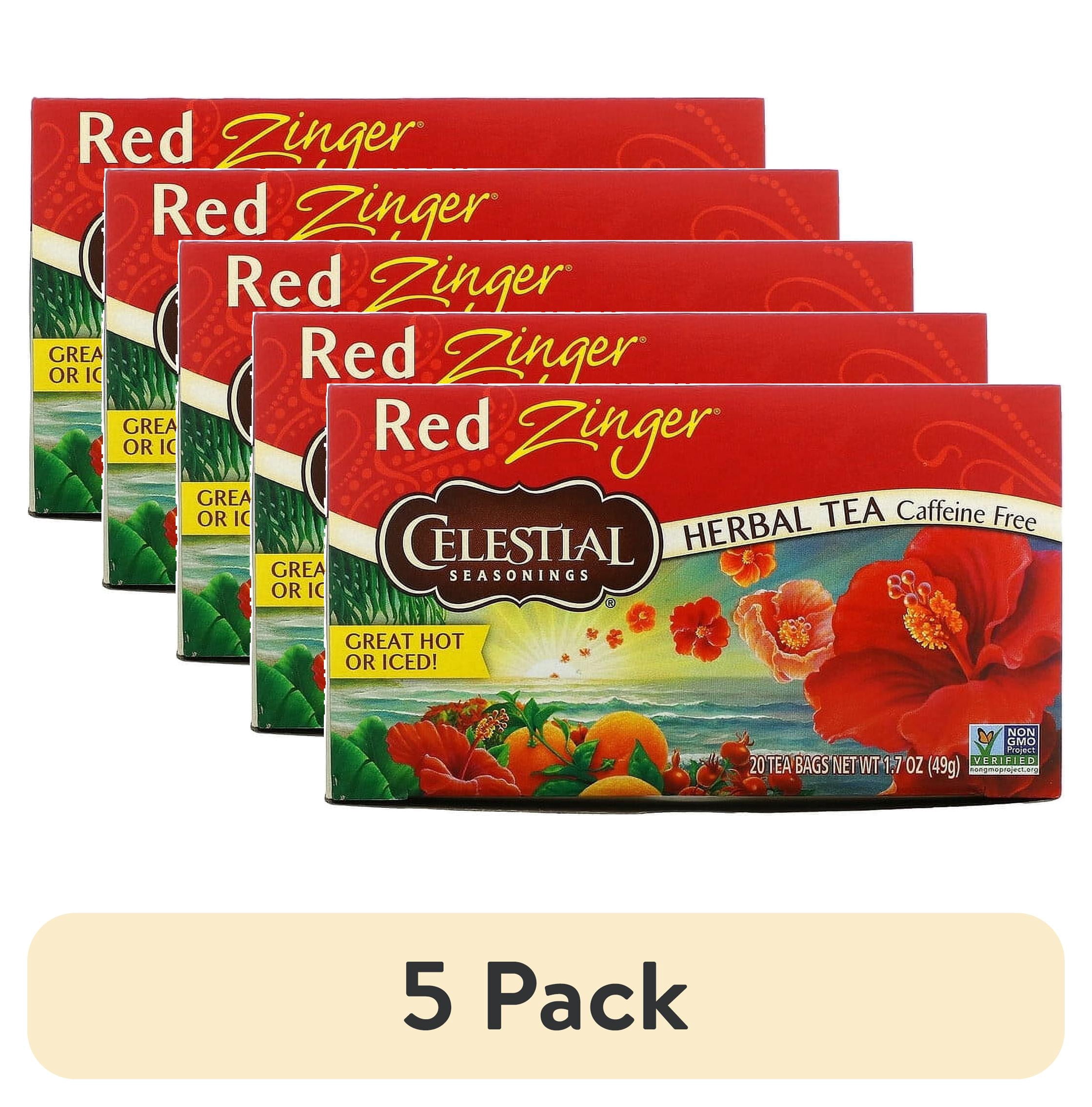 Celestial Seasonings Herbal Tea, Red Zinger, 20 Tea Bags, Hibiscus