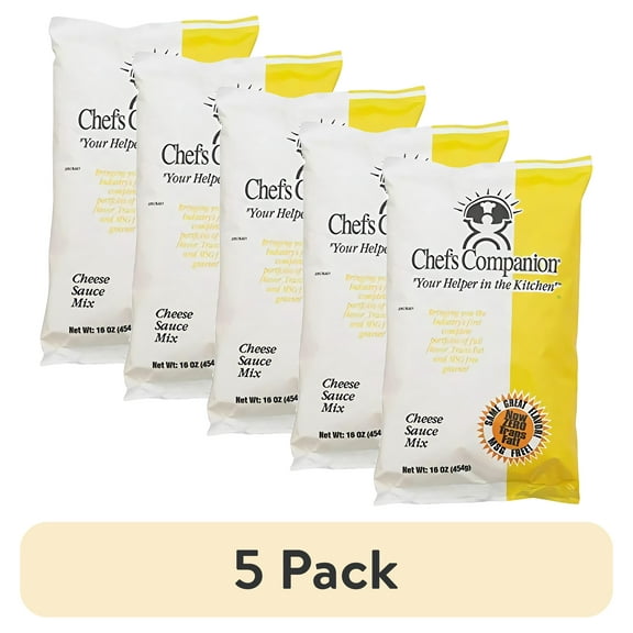 (5 pack) Chefs Companion Instant Cheese Sauce Mix, No MSG, 16 Ounces per Pack