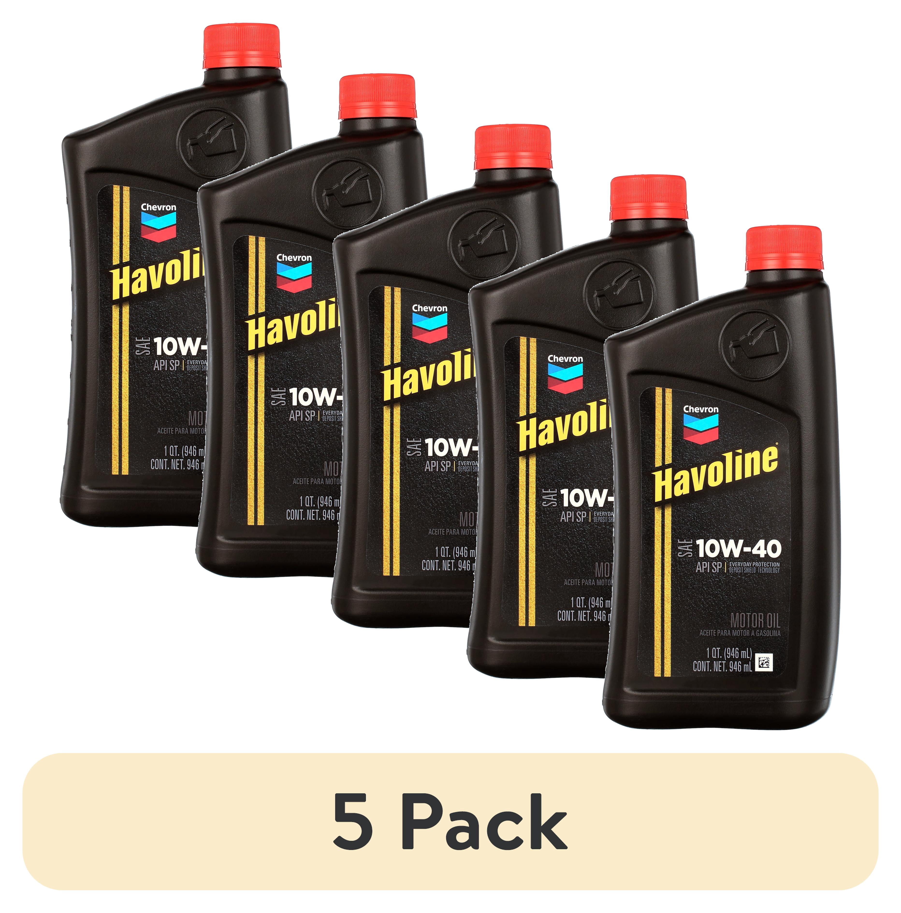 6 pack) Chevron Havoline Conventional Motor Oil 10W-40, 1 Quart