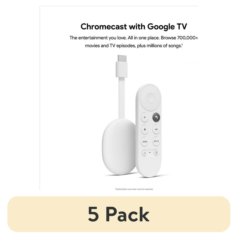 5 pack) Chromecast with Google TV - Streaming Entertainment