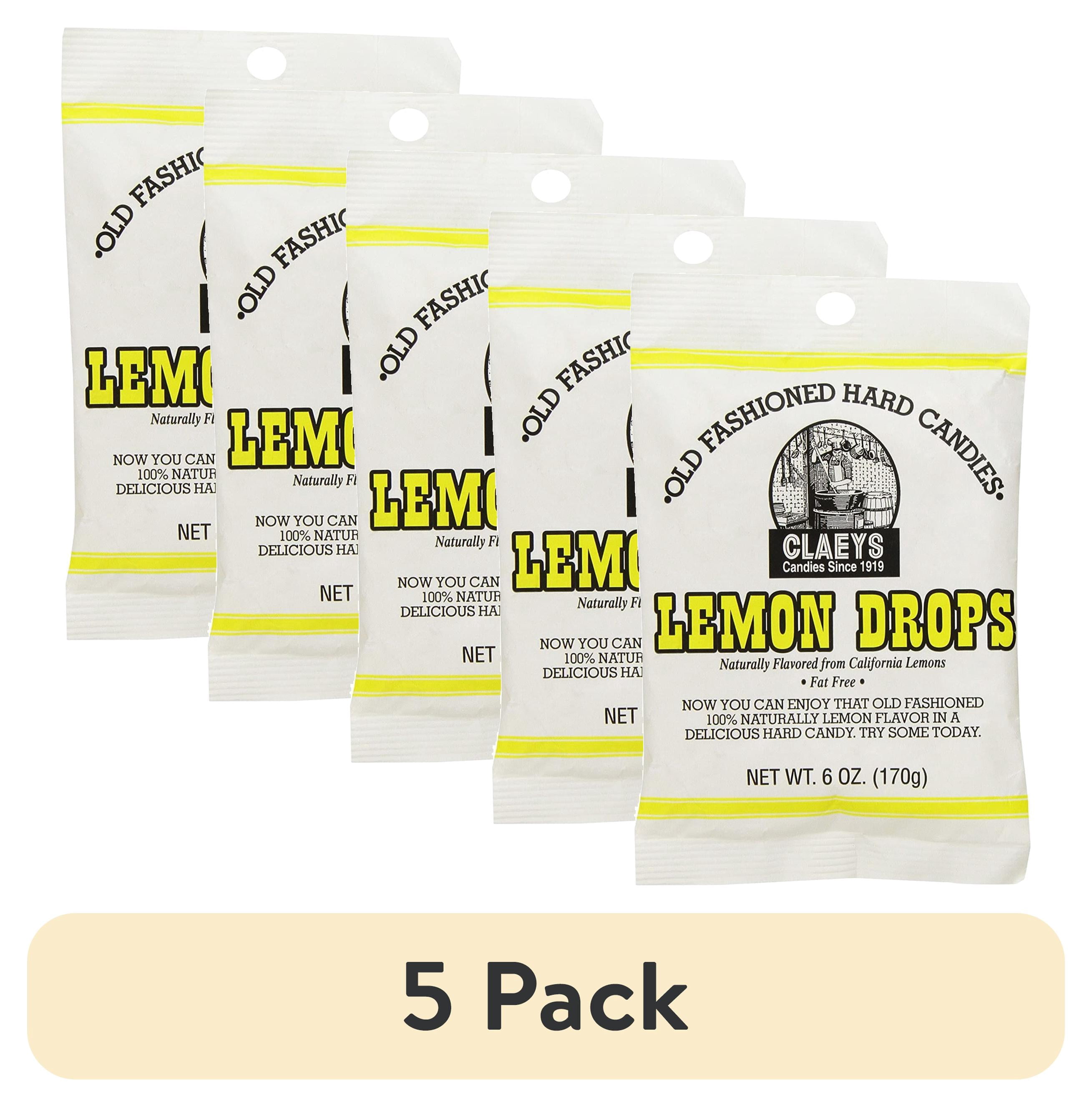 (5 pack) Claeys Old Fashioned Hard Candy Lemon, 6 Ounce