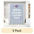 thumbnail image 1 of (5 pack) Clorox Shower Curtain Liner Heavyweight Waterproof PEVA with Metal Grommets, 72" x 72" White, 1 of 12