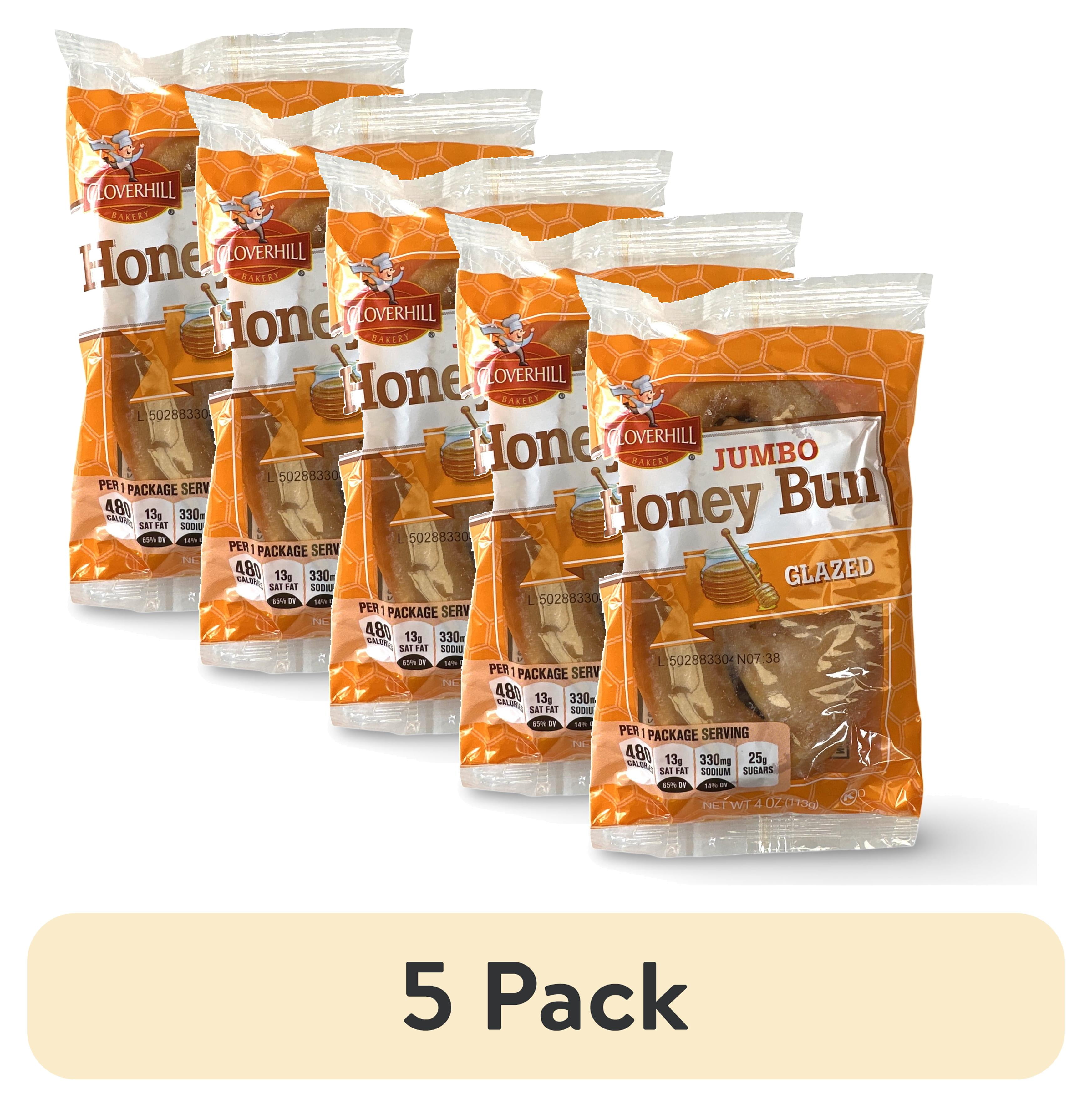 5 pack) Cloverhill Jumbo Glazed Honeybuns | Individually Packaged