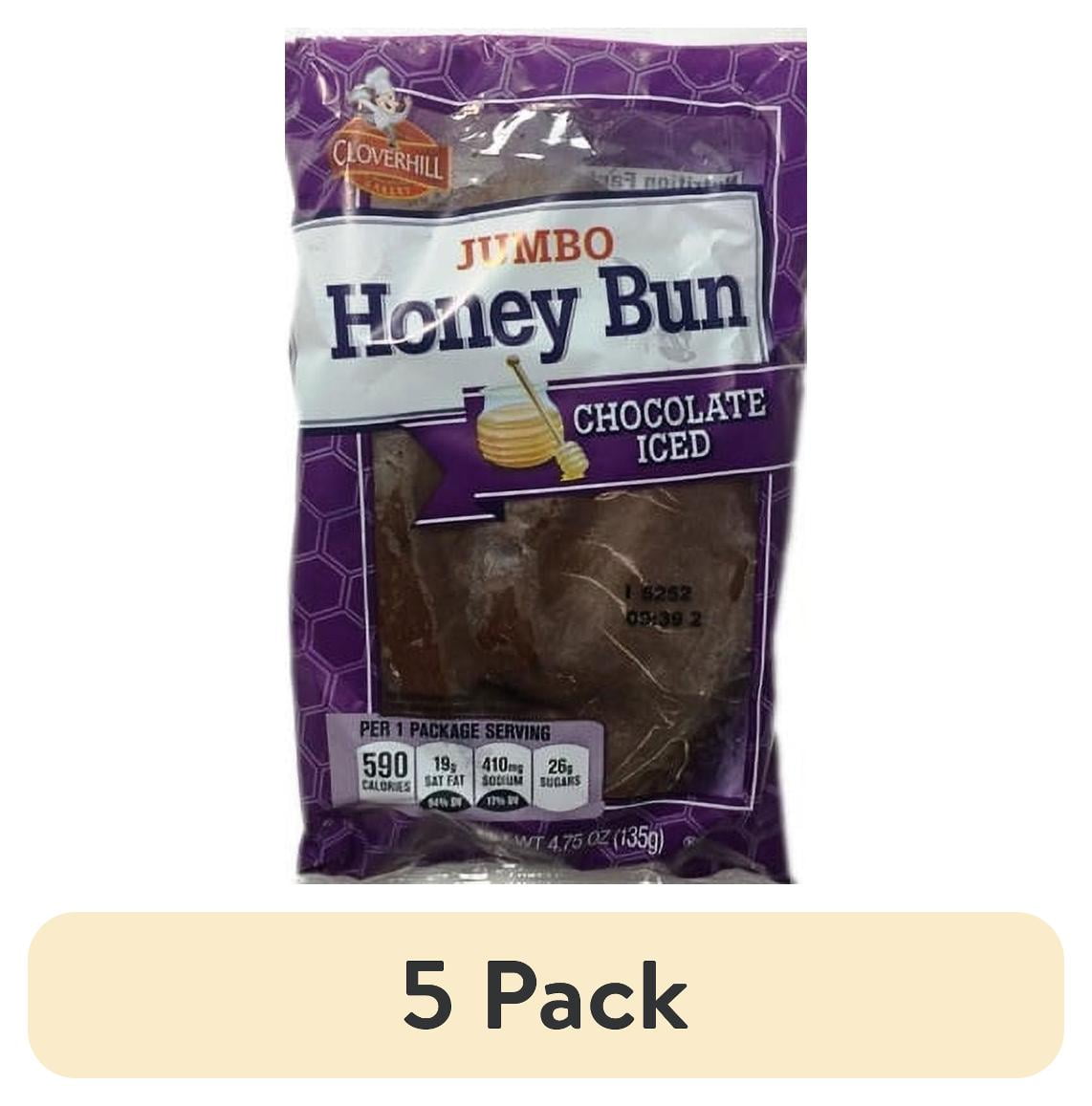5 pack) Cloverhill Jumbo Honey Bun Chocolate Iced - 4.75oz Multi