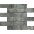 thumbnail image 1 of 5 pack Coin Gray 11.8 in. x 11.8 in. Polished Glass Subway Mosaic Floor and Wall Tile (4.83 sq. ft./Case), 1 of 3