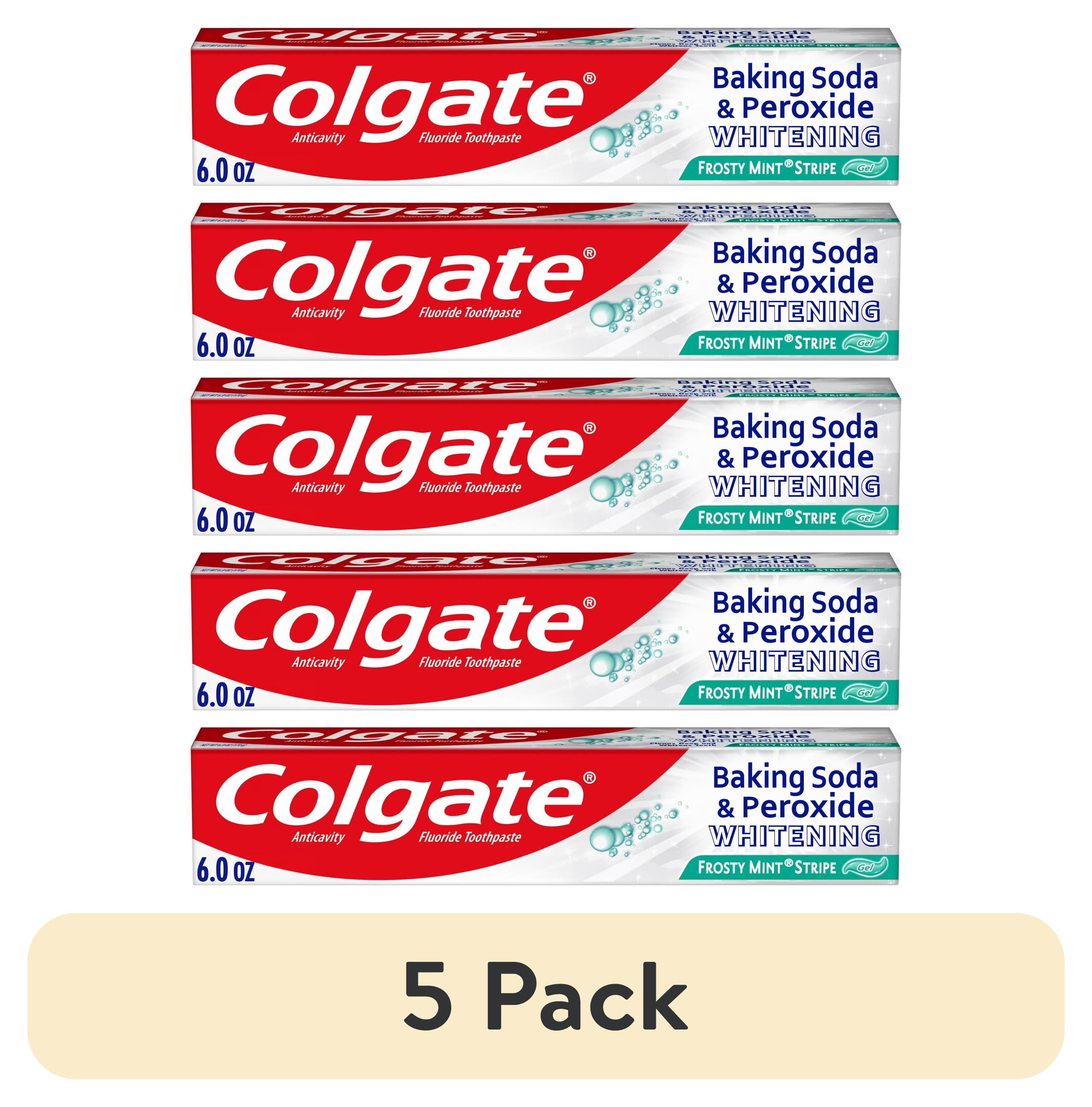 (5 pack) Colgate Baking Soda and Peroxide Whitening Toothpaste Gel ...