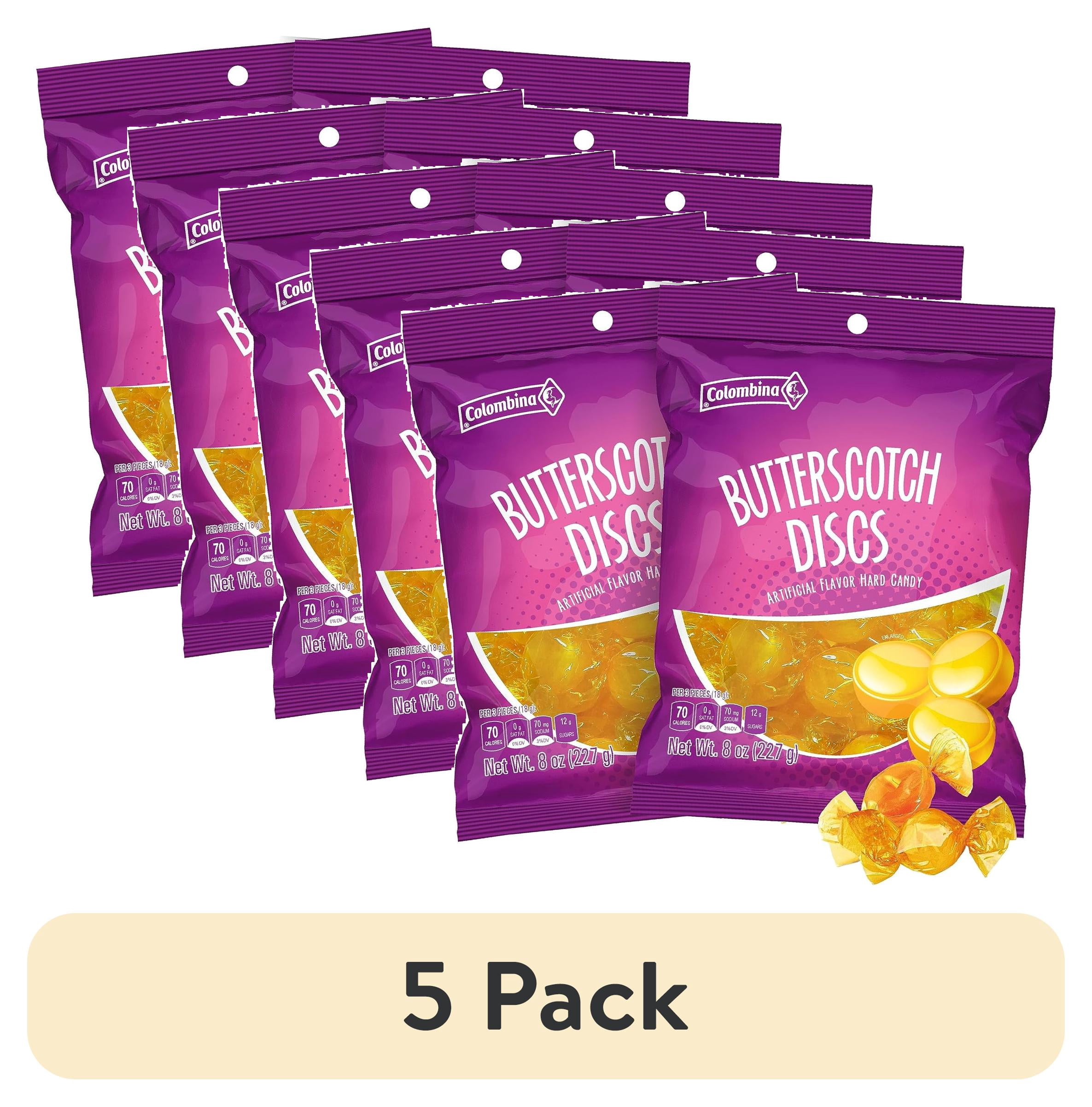 (5 pack) Colombina Butterscotch Discs, 8 oz (12-Pack)