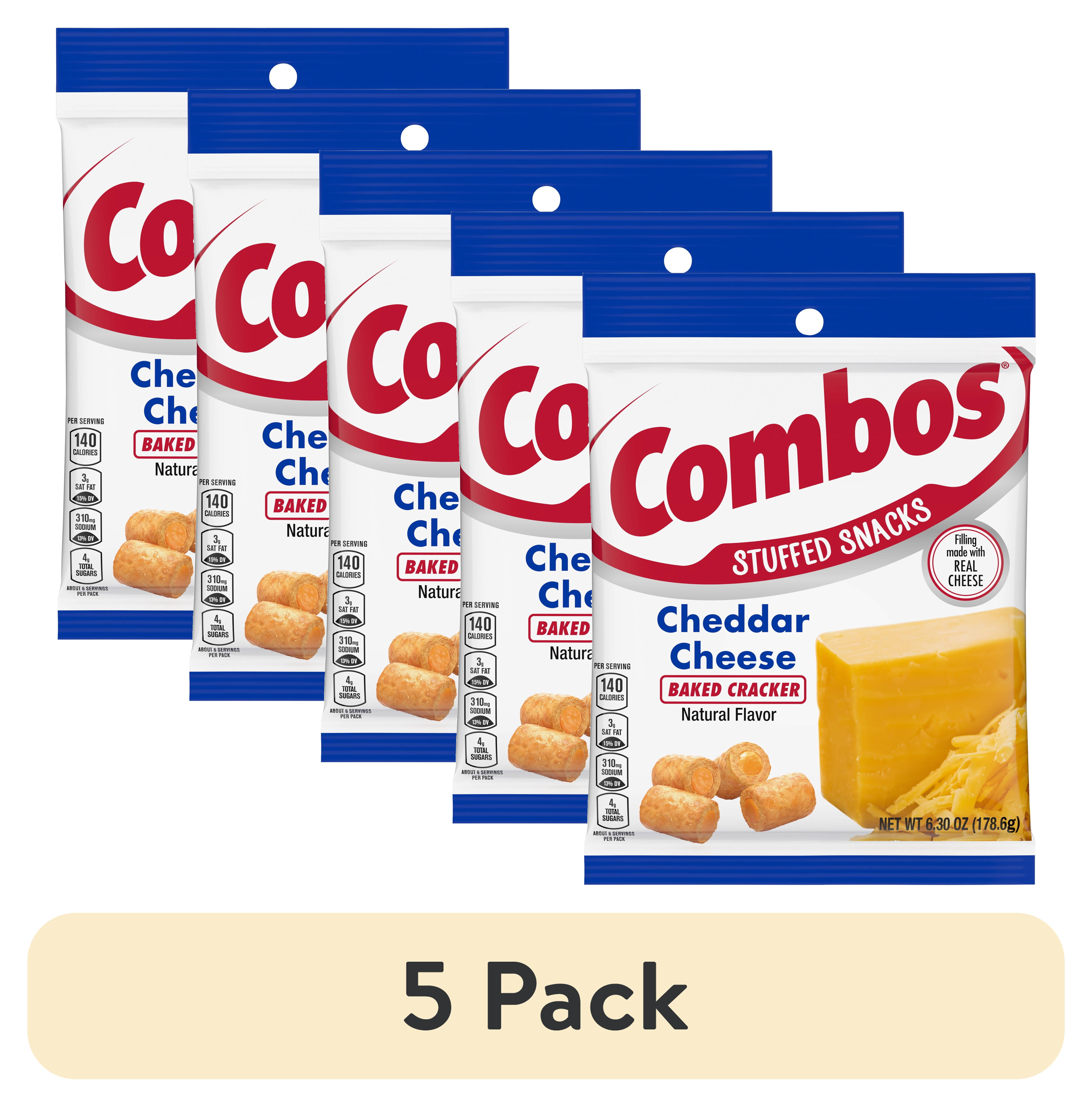 (5 pack) Combos Stuffed Snacks Cheddar Cheese Baked Cracker Snacks - 6. ...
