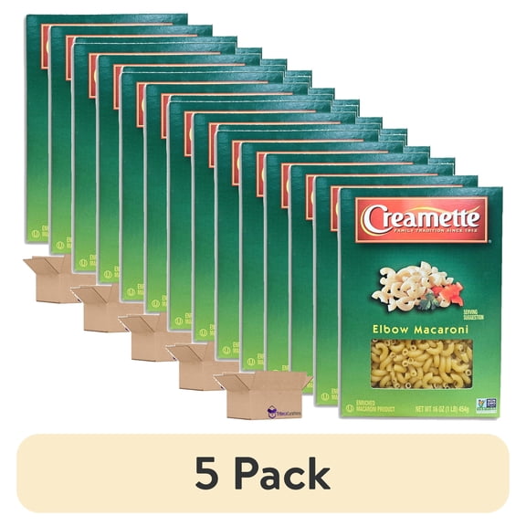 (5 pack) Creamette Creamette Elbow Macaroni Pasta Value Pack 16 Ounce | Pack of 6