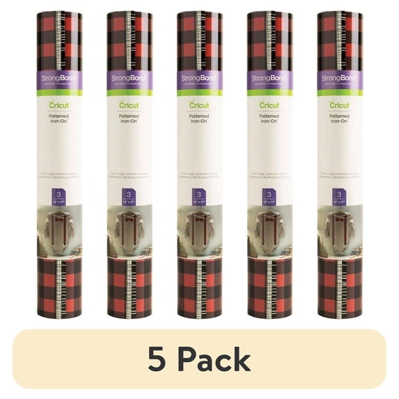 (5 pack) Cricut Patterned Iron-on Sampler Lumberjack