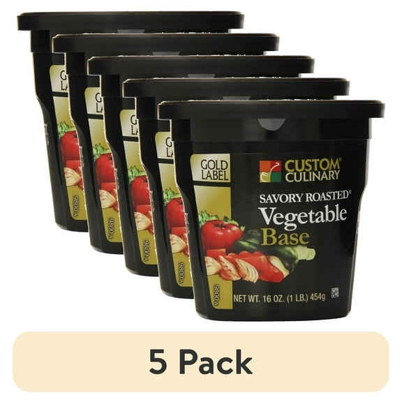 (5 pack) Custom Culinary Gold Label Base Savory, Roasted Vegetable, 1 Pound
