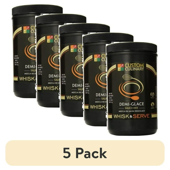 (5 pack) Custom Culinary Whisk and Serve Demi-Glace Sauce Mix, 38 Ounce by Custom Culinary
