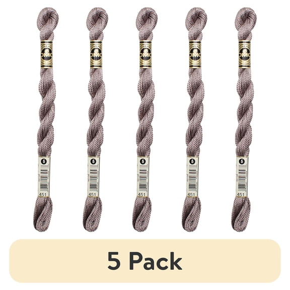 (5 pack) DMC Pearl Cotton Skein Size 5 27.3yd-Dark Shell Gray