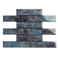 thumbnail image 1 of 5 pack Dark Blue 11.8 in. x 11.8 in. Polished Glass Mosaic Floor and Wall Tile (4.83 sq. ft./Case), 1 of 5