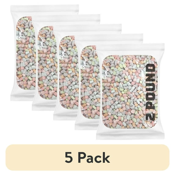 (5 pack) Dehydrated Rainbow Mashmallows Bulk Value Pack 2 Pound Sealed Bag