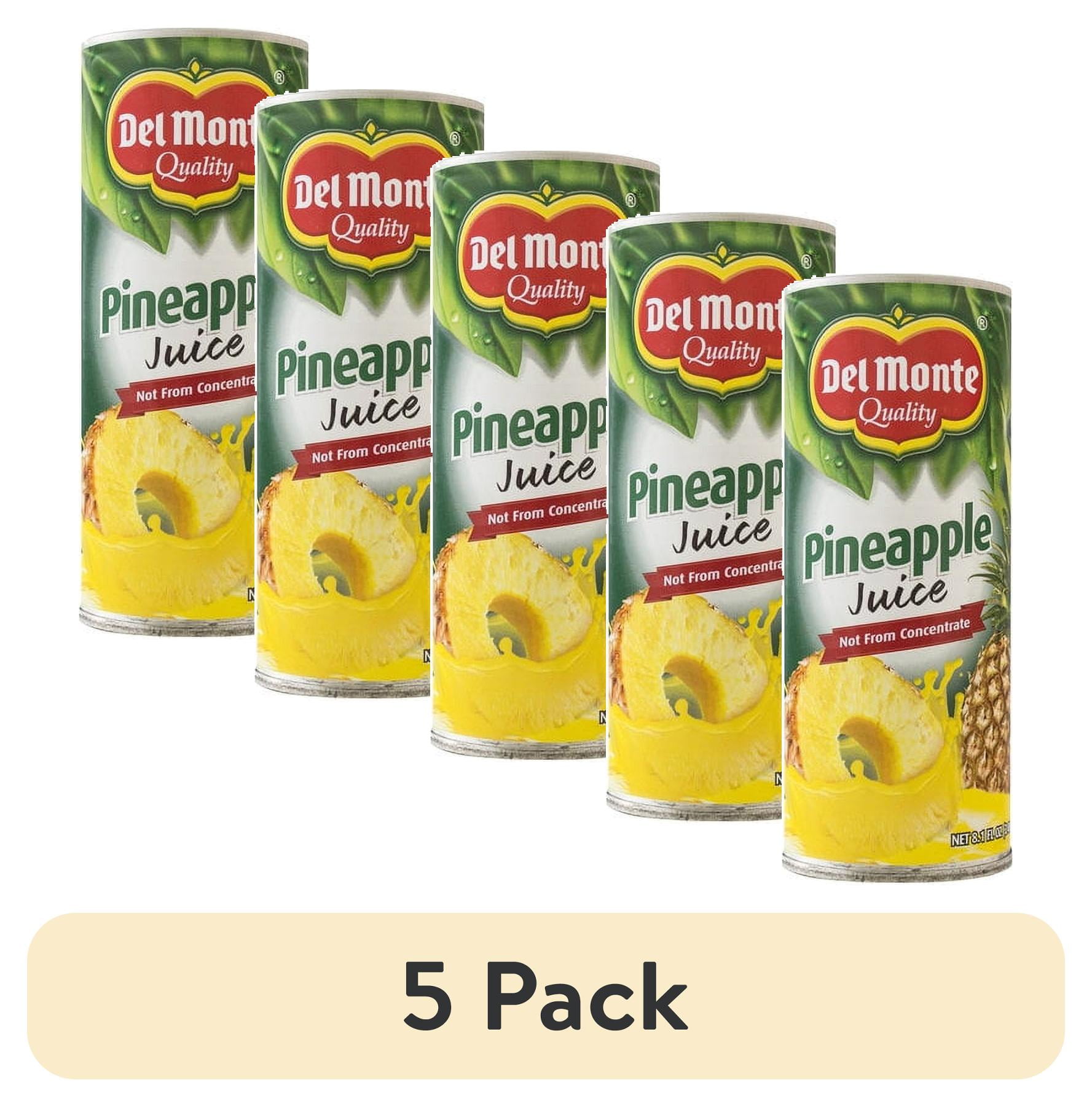 pack) Del Monte 100% Juice, Pineapple, fl oz can, Not From