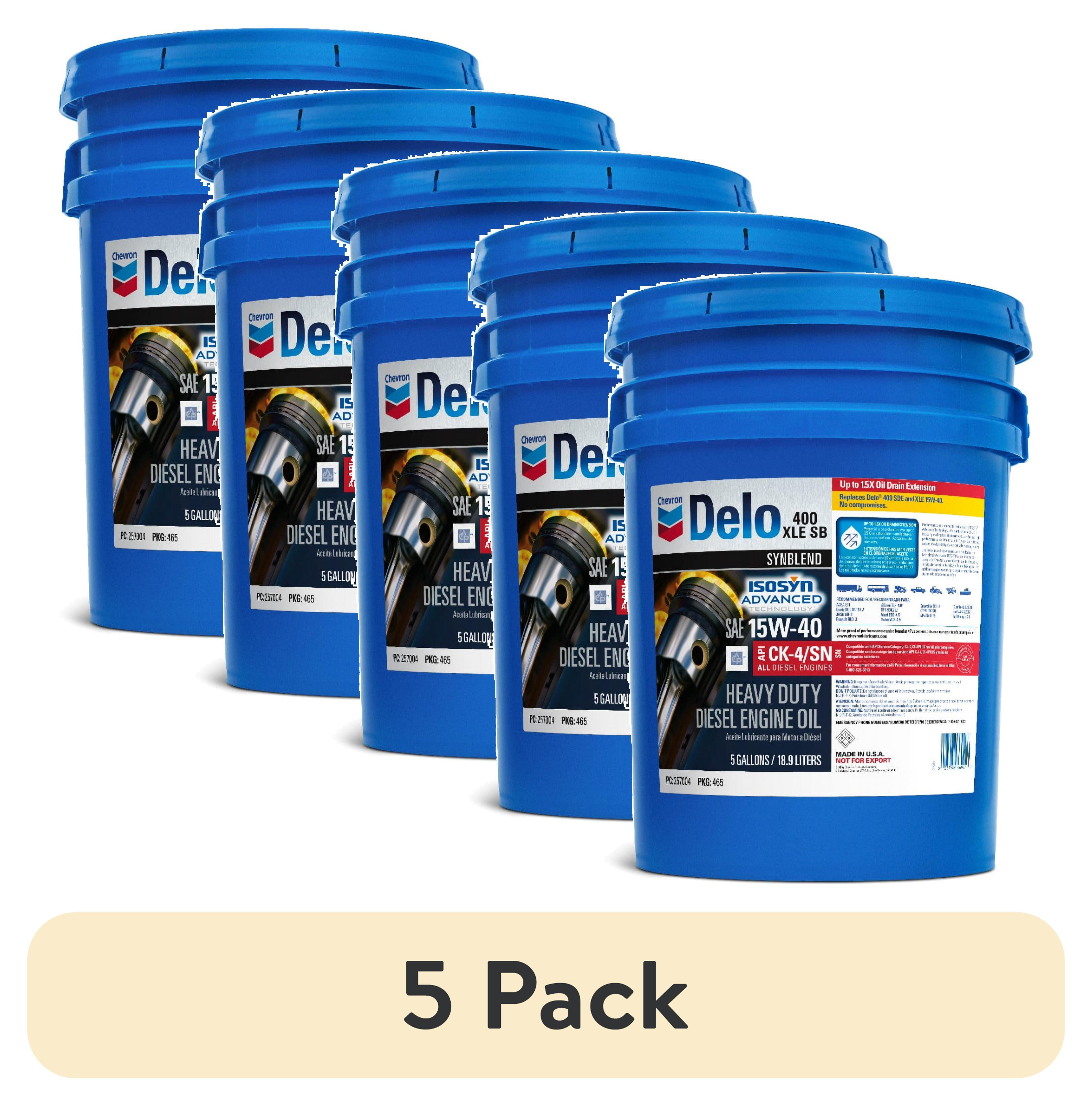 4 pack) Delo 400 XLE SB Synthetic Blend SAE 15W-40 Heavy-Duty