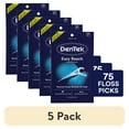 thumbnail image 1 of (5 pack) DenTek Complete Clean Easy Reach Floss Picks, No Break & No Shred Floss, 75 Count, 1 of 12