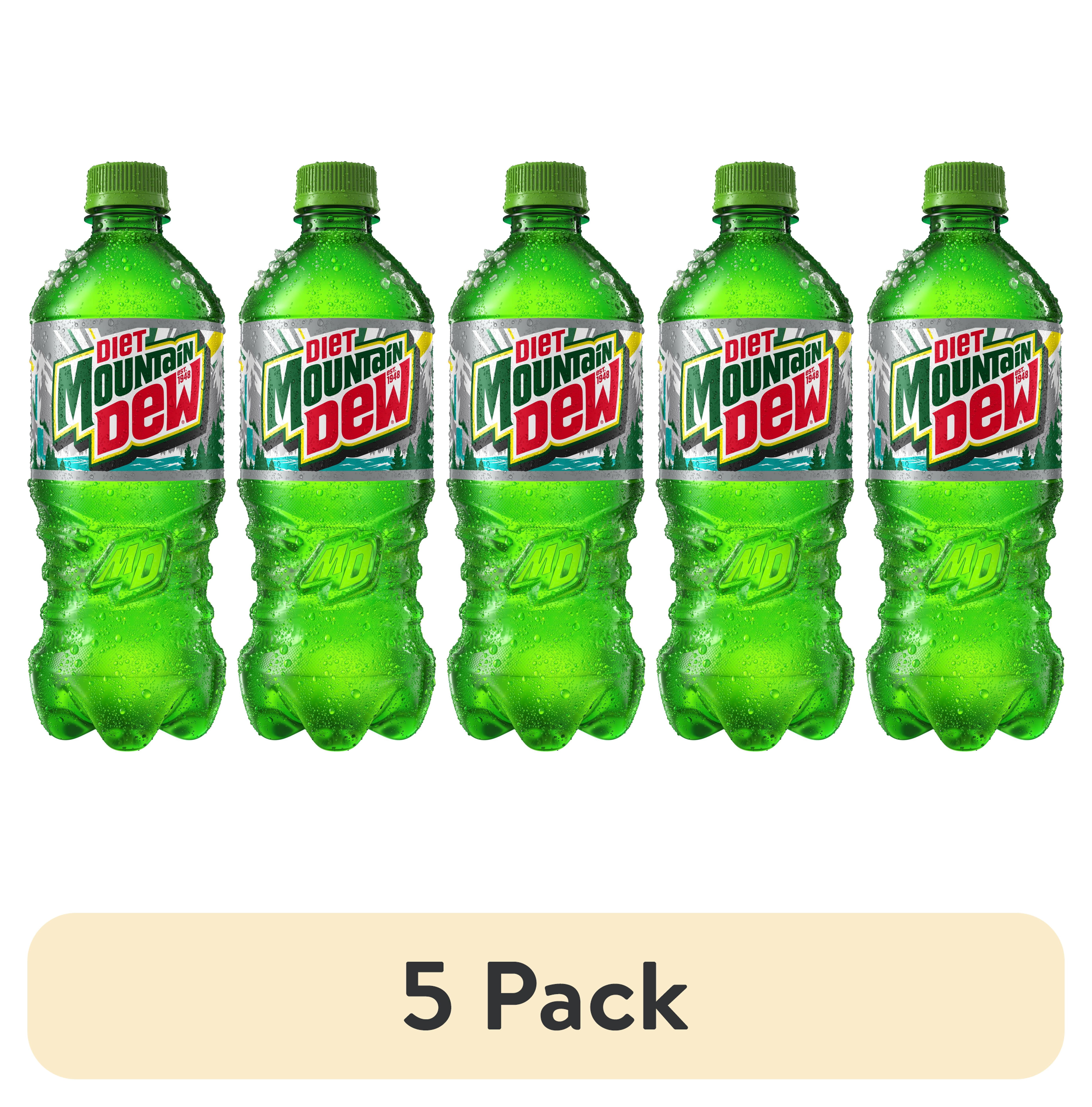 (5 pack) Diet Mountain Dew Citrus Soda Pop, 20 oz Bottle