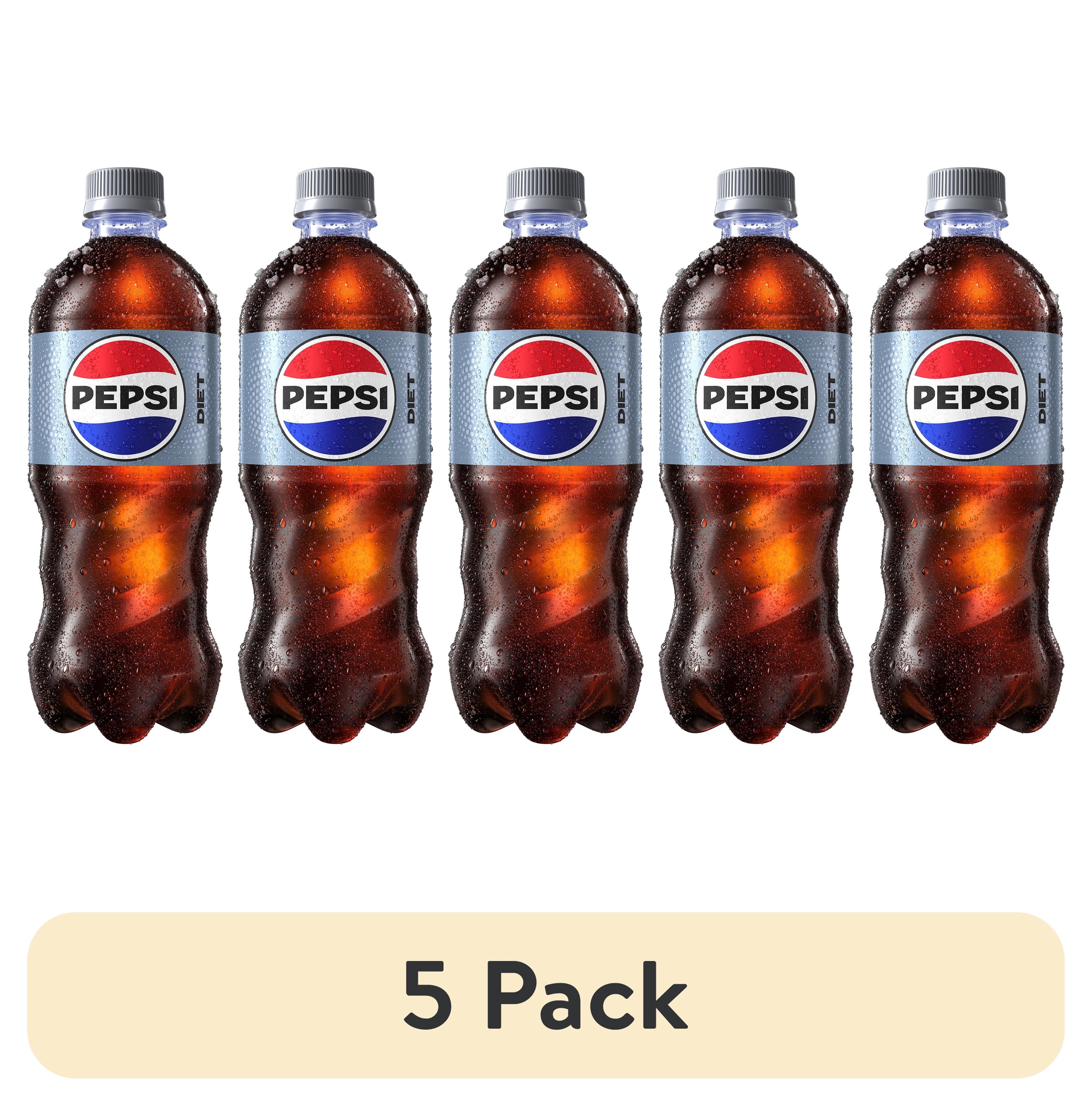 (5 pack) Diet Pepsi Original Mi Dep Soda Pop, 20 fl oz, PET 24 Pack